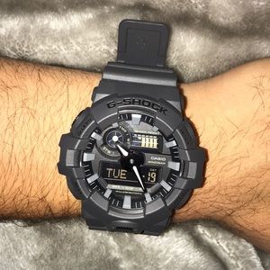 G-Shock Analog Digital Grey Resin Strap Watch